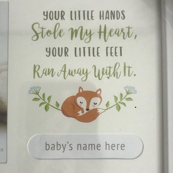 Baby's First Prints Frame C. R. Gibson Unisex Great Baby Gift Memory Keeper NEW - Picture 2 of 3